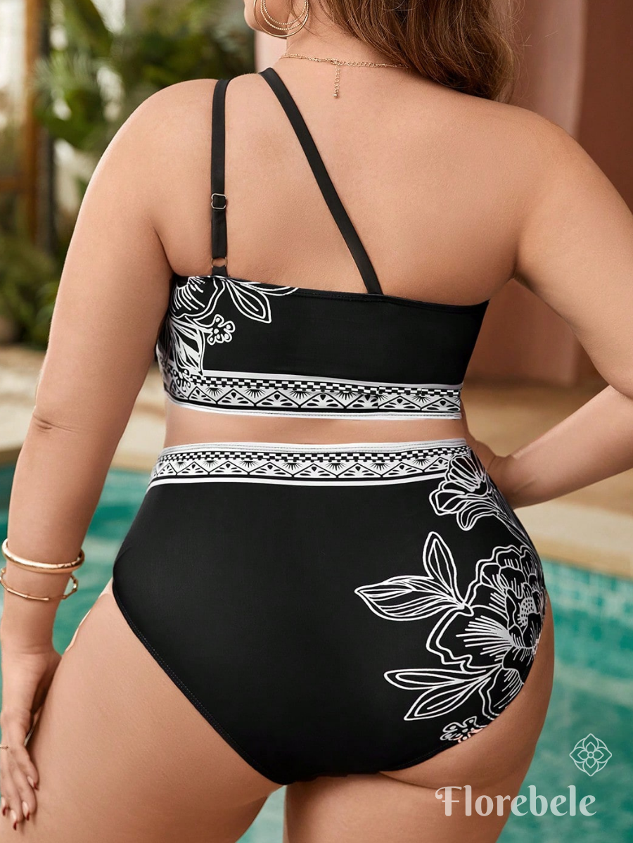BIKINI DE UN HOMBRO CON ESTAMPADO FLORAL