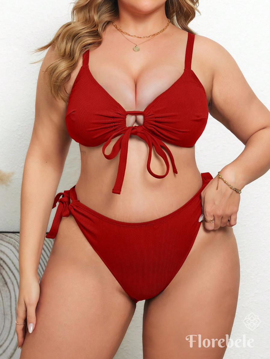 BIKINI UNICOLOR CON TIRANTES