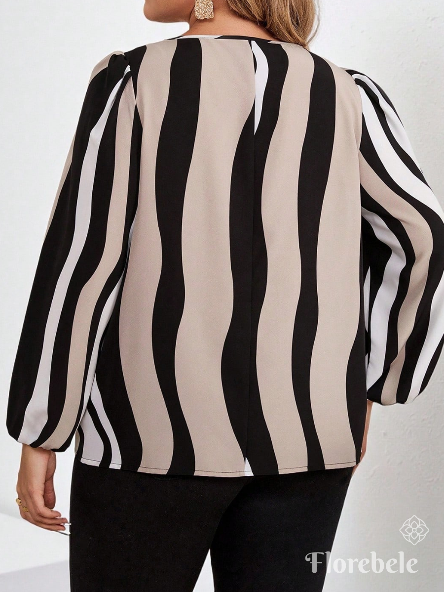 BLUSA A RAYAS MANGA LARGA