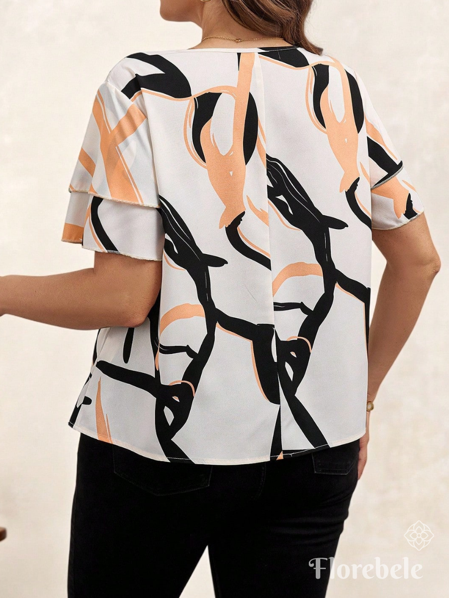 BLUSA CON MANGA DE VOLANTES