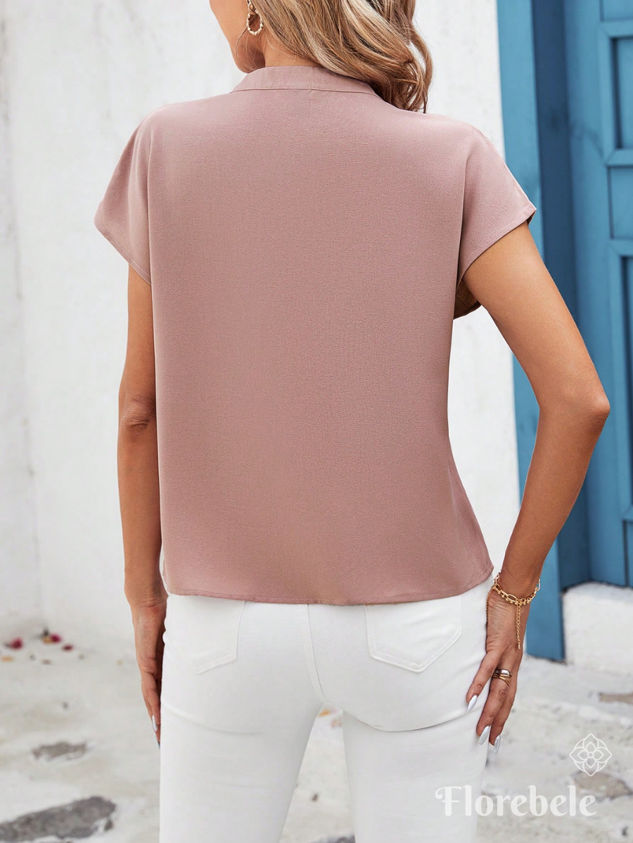 BLUSA MANGA CORTA CON LENTEJUELAS