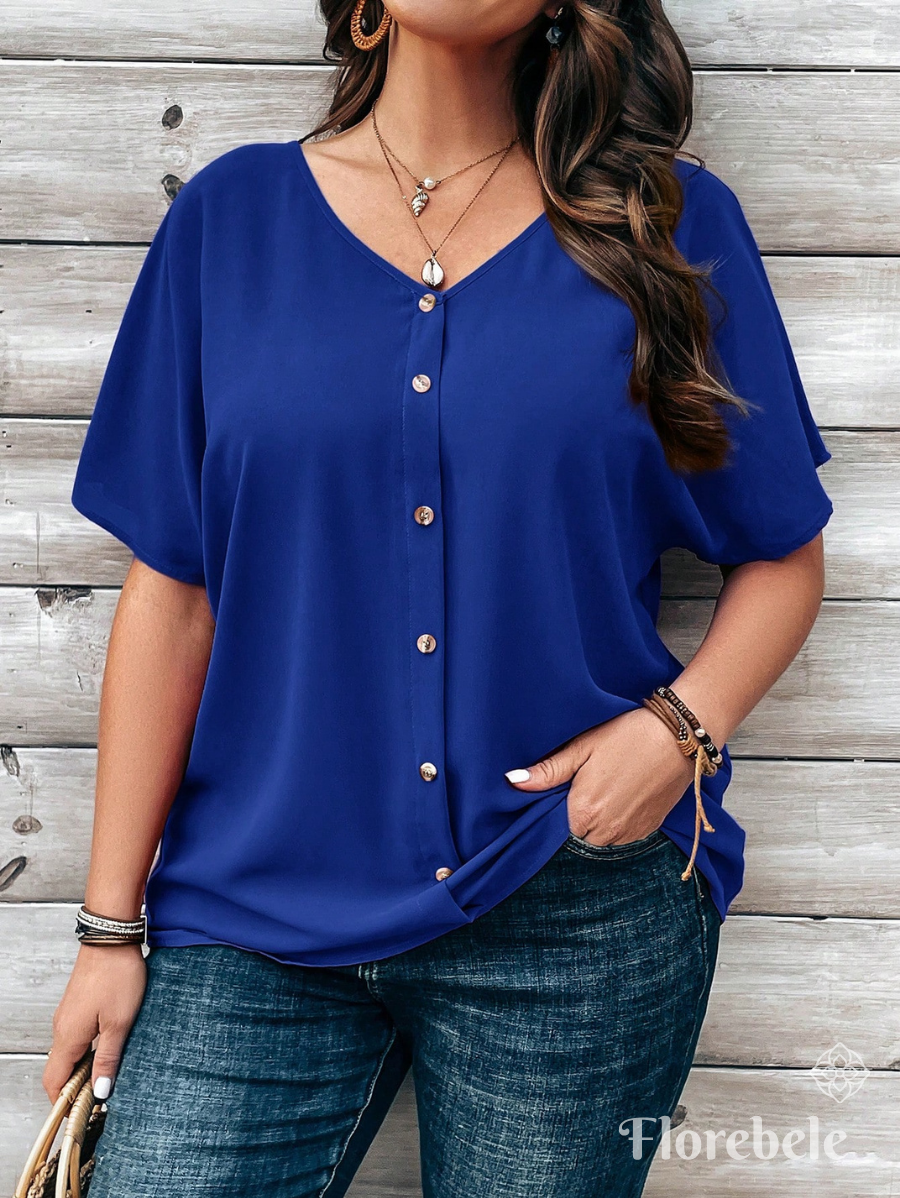 CAMISA CON ESCOTE EN V Y BOTONES