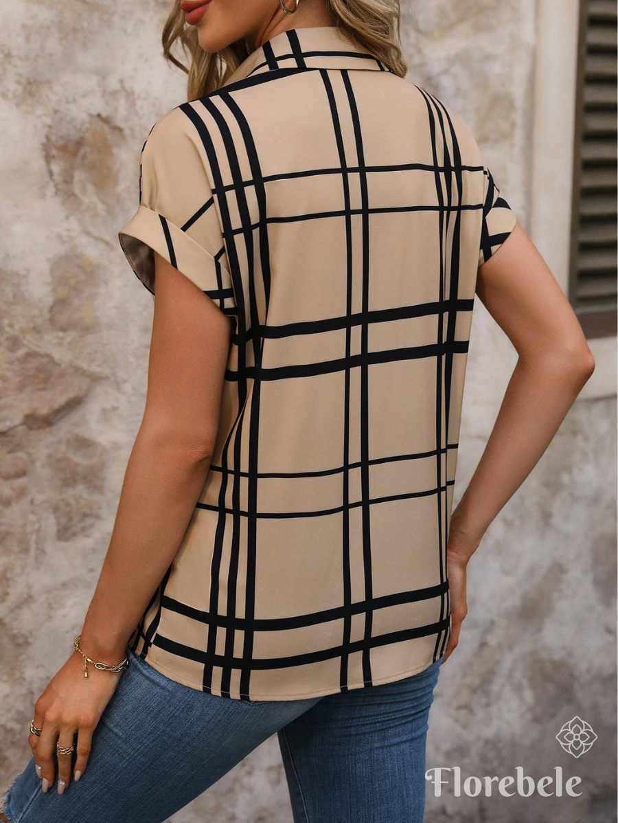 CAMISA MANGA CORTA A CUADROS