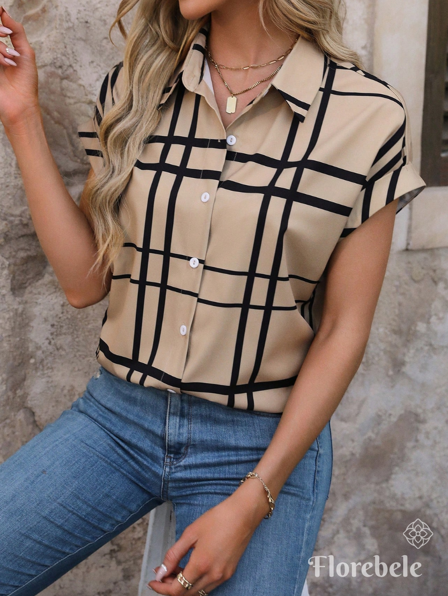 CAMISA MANGA CORTA A CUADROS