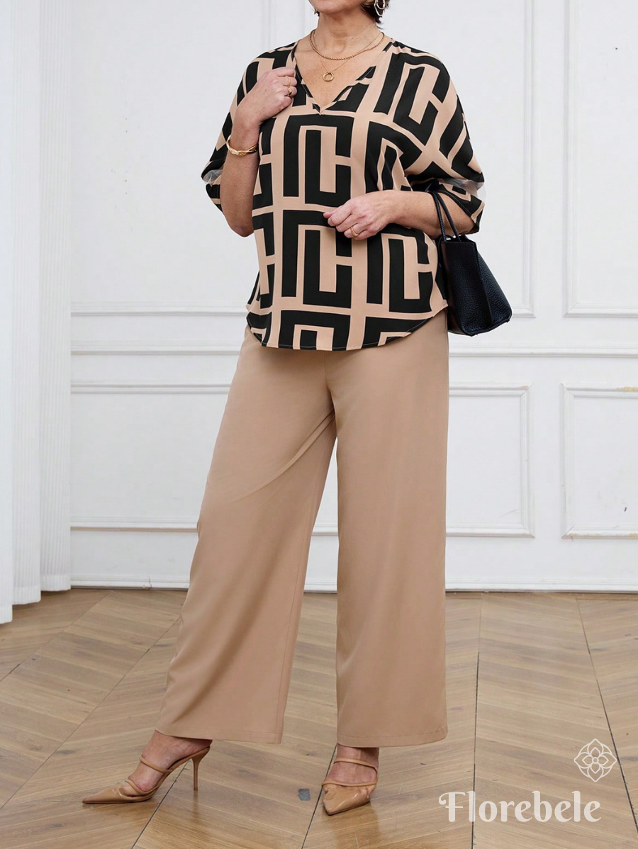 CONJUNTO CON ESTAMPADO GEOMÉTRICO