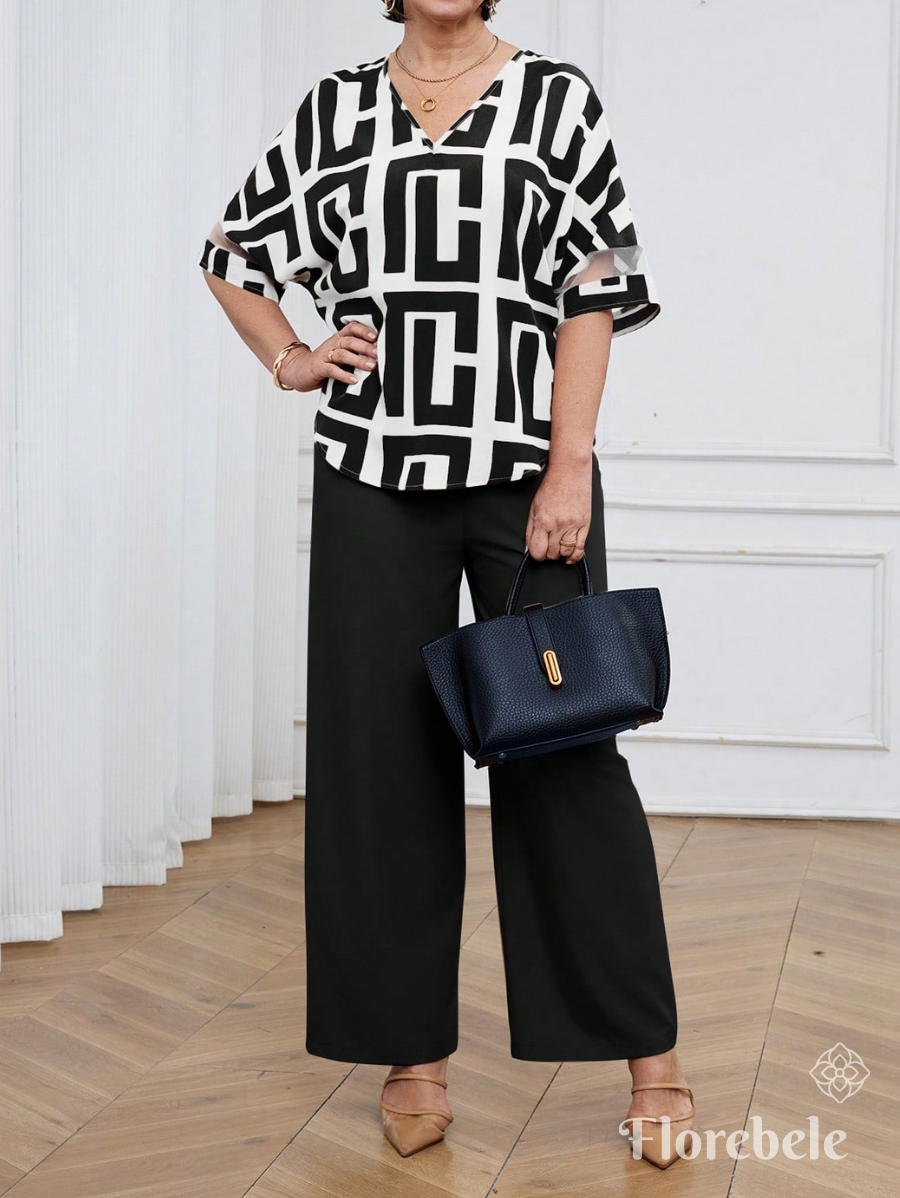 CONJUNTO CON ESTAMPADO GEOMÉTRICO