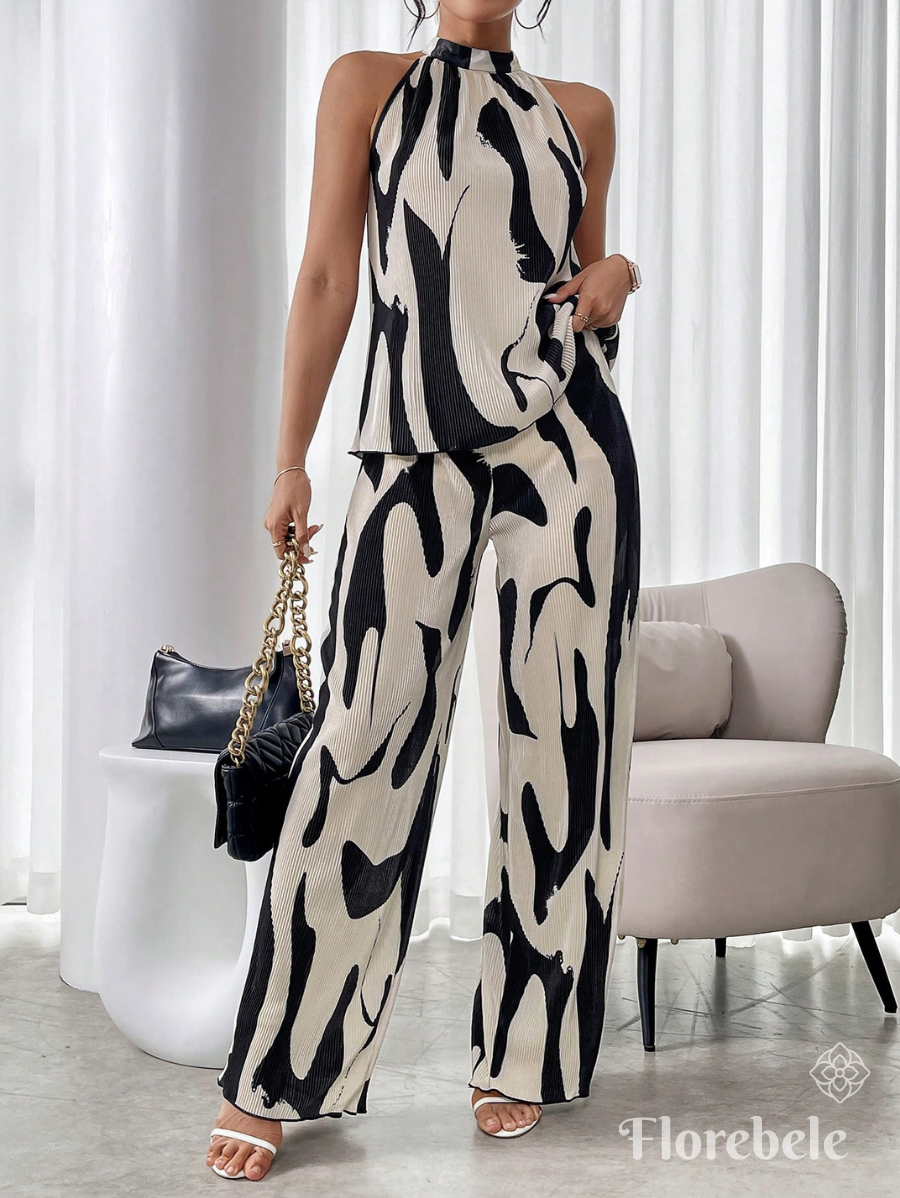 CONJUNTO PLISADO ESTAMPADO