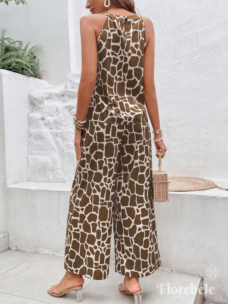 CONJUNTO SIN MANGAS ESTAMPADO