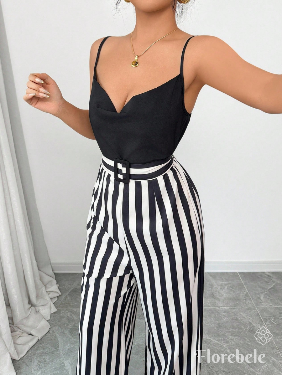 ENTERITO A RAYAS CON CINTURÓN