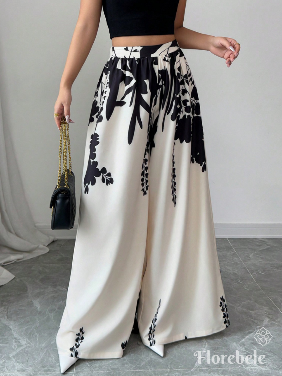 PANTALÓN CON ESTAMPADO NEGRO