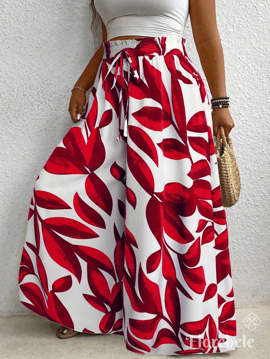 PANTALÓN ESTAMPADO CON CINTURA ELÁSTICA