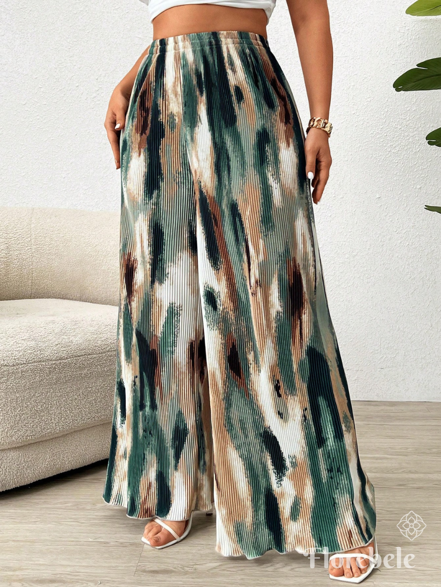 PANTALÓN PLISADO ESTAMPADO