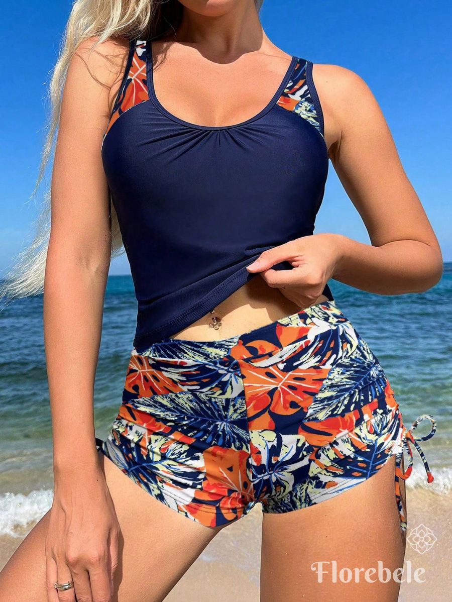 TANKINI ESTAMPADO DE SHORT CON TIRANTES