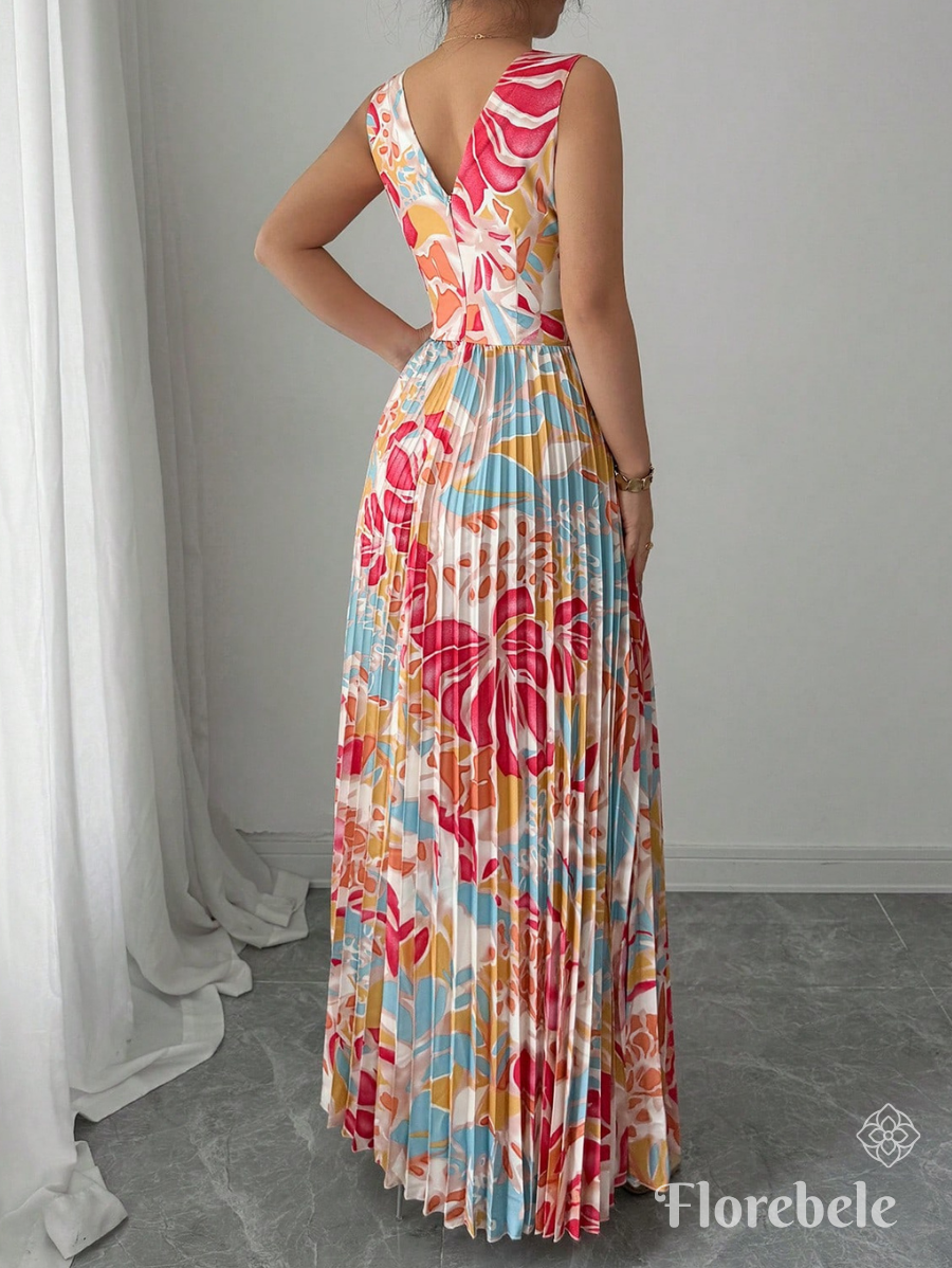 VESTIDO PLISADO ESTAMPADO