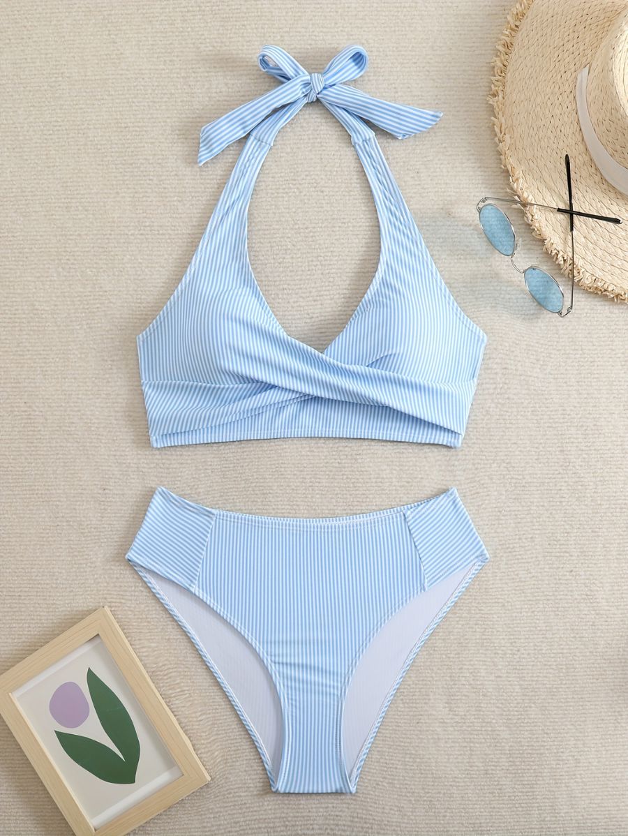 BIKINI A RAYAS CON CUELLO HALTER Bikini 15 Florebele