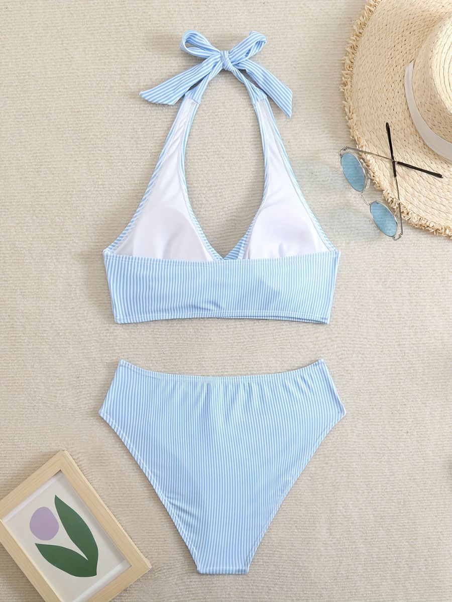BIKINI A RAYAS CON CUELLO HALTER Bikini 15 Florebele
