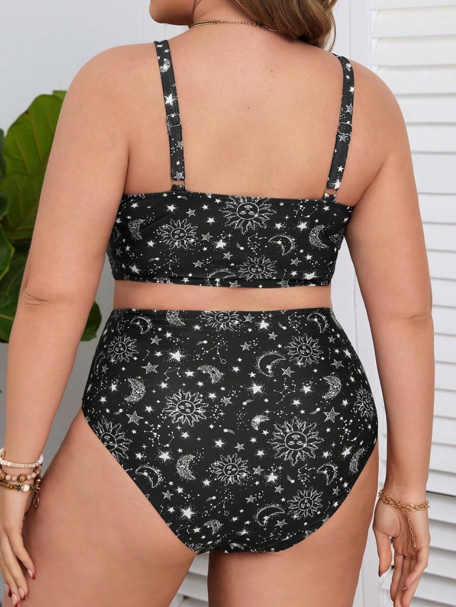 BIKINI CON ESTAMPADO DE ESTRELLAS Bikini Plus Size 22 Florebele