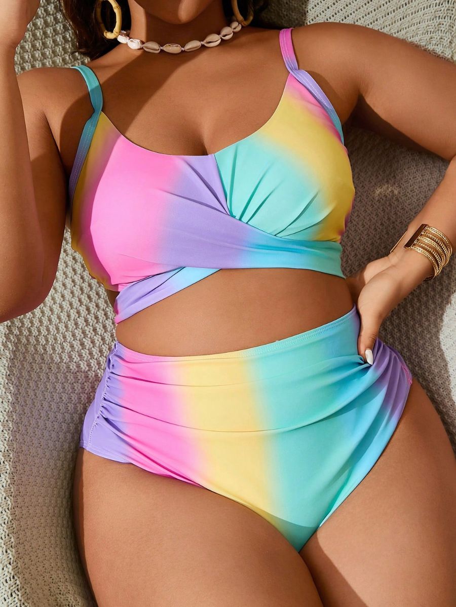 BIKINI CON ESTAMPADO DEGRADADO Bikini Plus Size 08 Florebele
