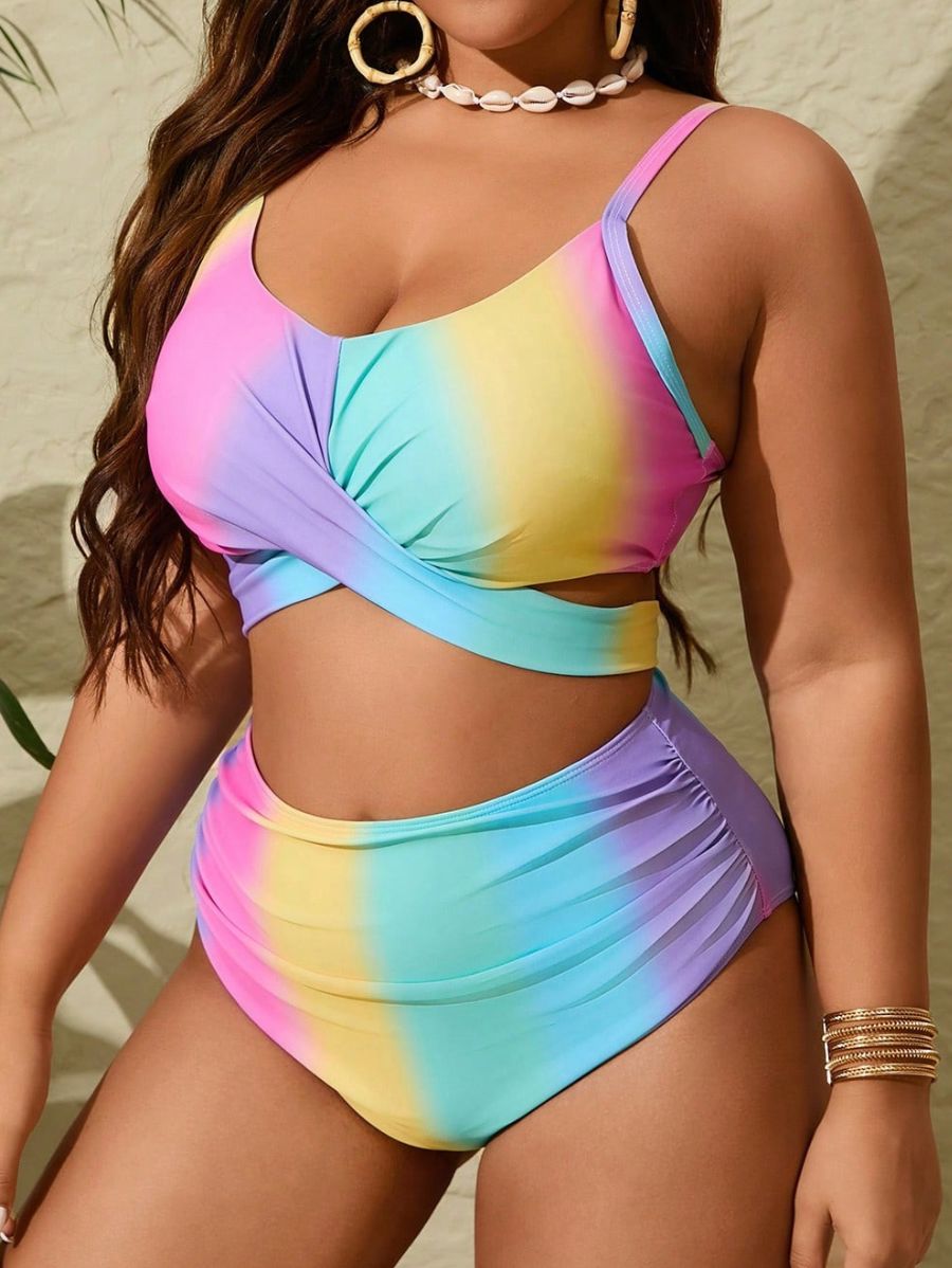 BIKINI CON ESTAMPADO DEGRADADO Bikini Plus Size 08 Florebele