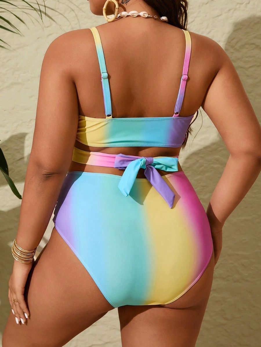 BIKINI CON ESTAMPADO DEGRADADO Bikini Plus Size 08 Florebele