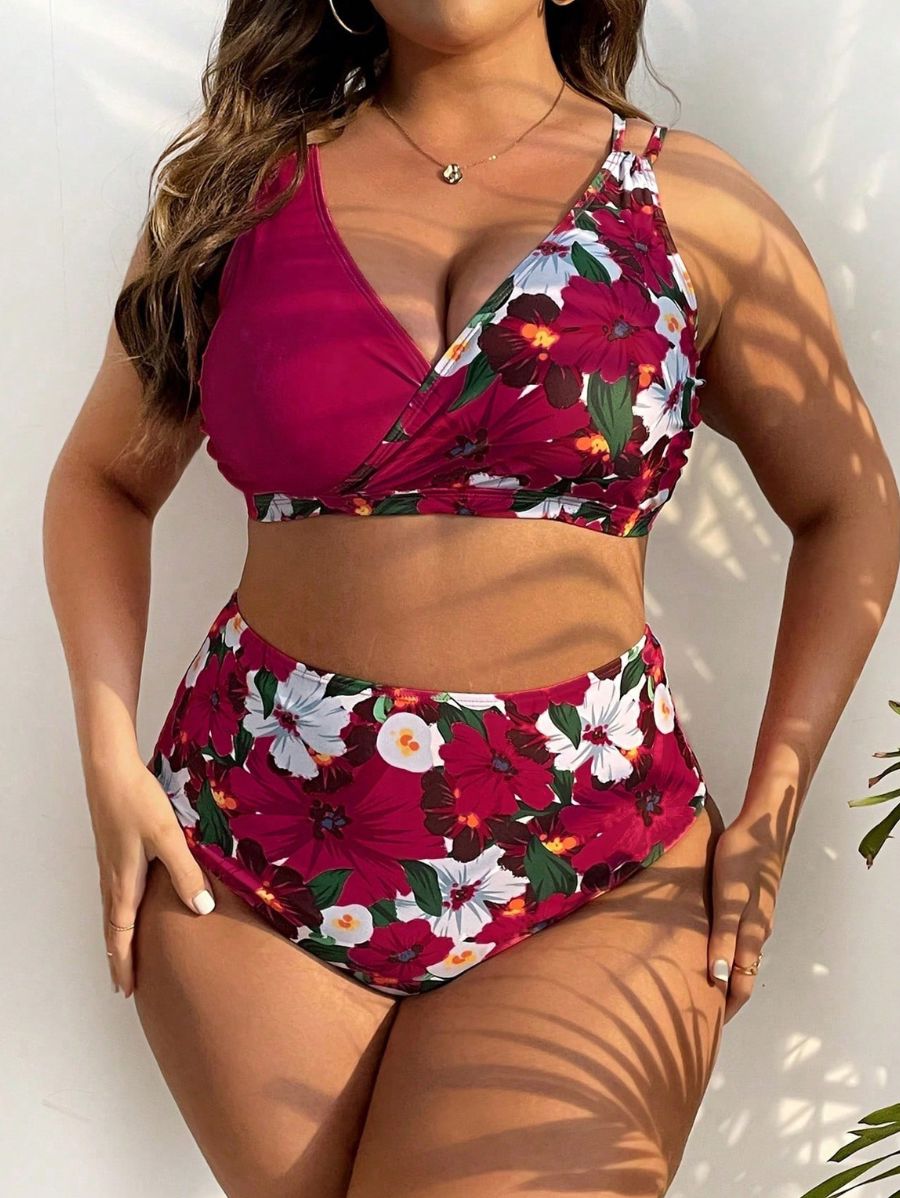 BIKINI CON ESTAMPADO FLORAL Y TIRANTES Bikini Plus Size 20 Florebele 0XL