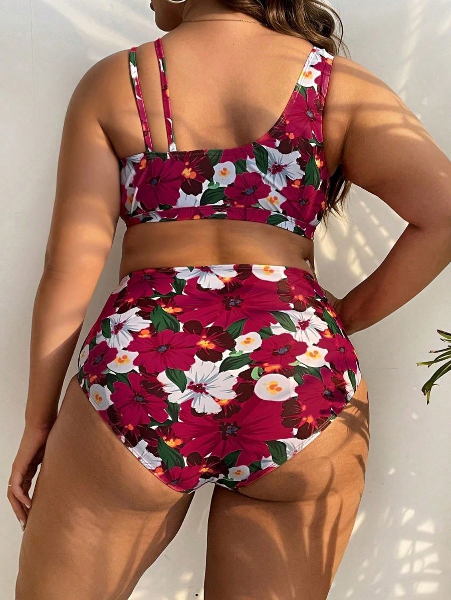 BIKINI CON ESTAMPADO FLORAL Y TIRANTES Bikini Plus Size 20 Florebele