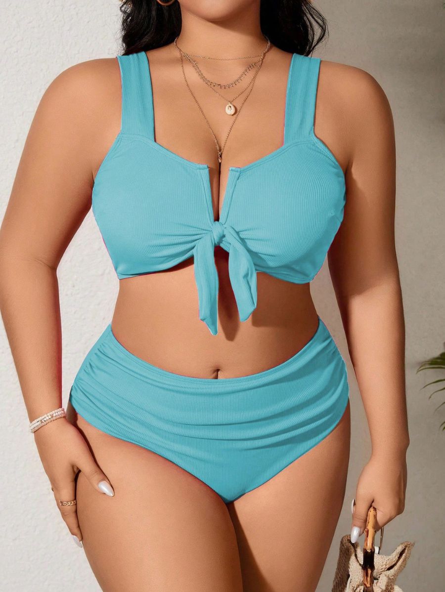 BIKINI CON LAZO Bikini Plus Size 10 Florebele Azul 0XL