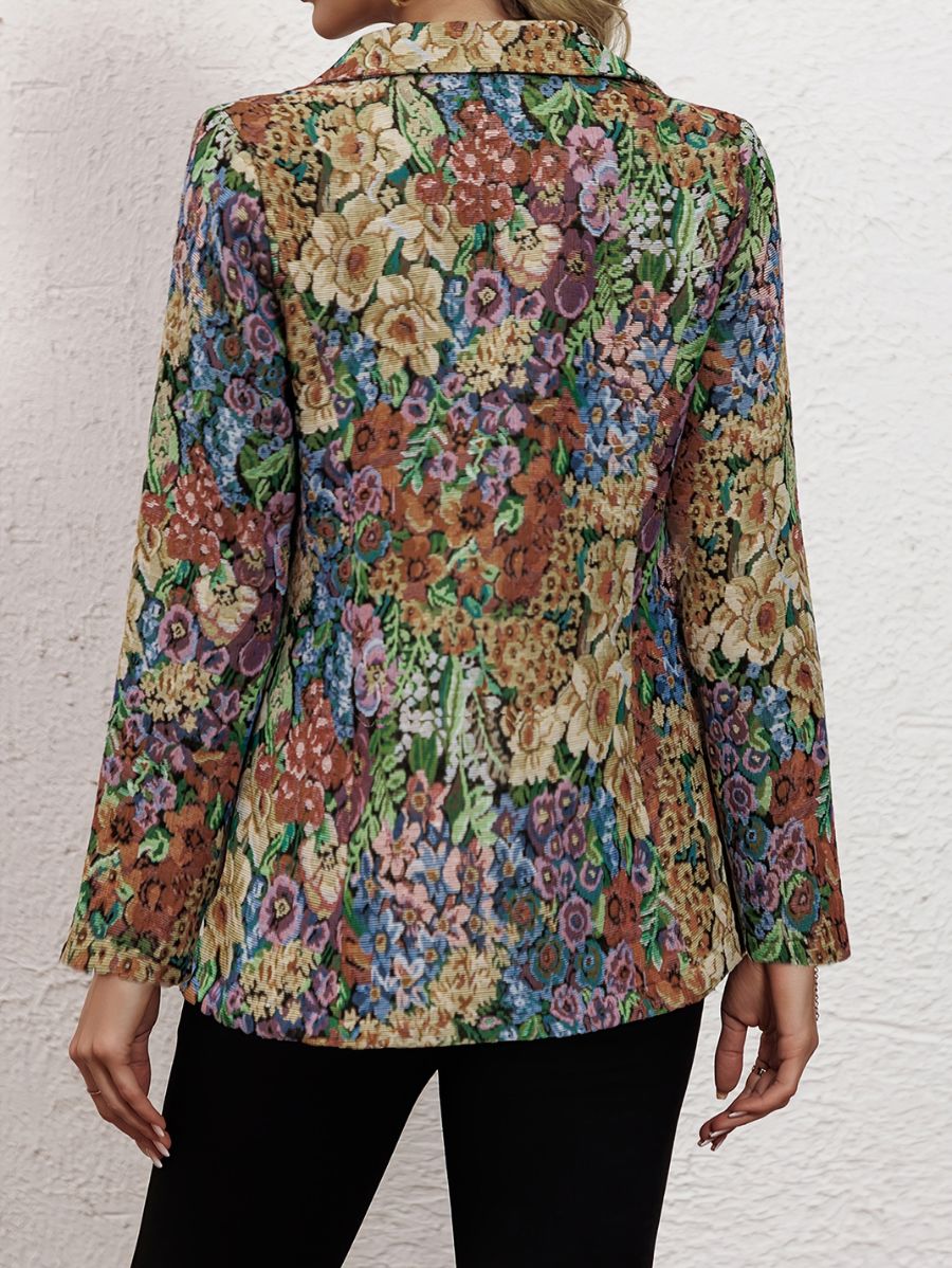 BLAZER CON ESTAMPADO FLORAL Y BOTÓN Blazer 06 Florebele