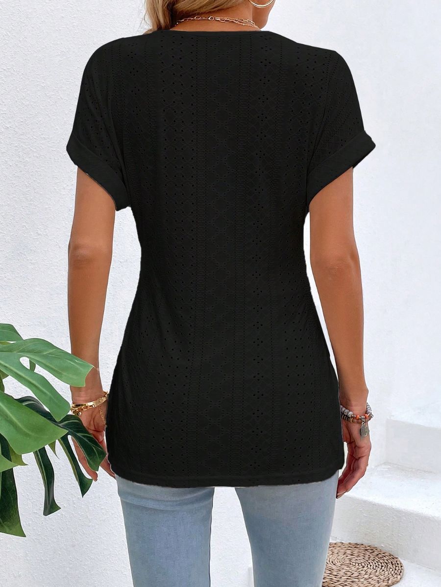 BLUSA CON ESCOTE EN V Y ABERTURAS LATERALES Blusa 15 Florebele