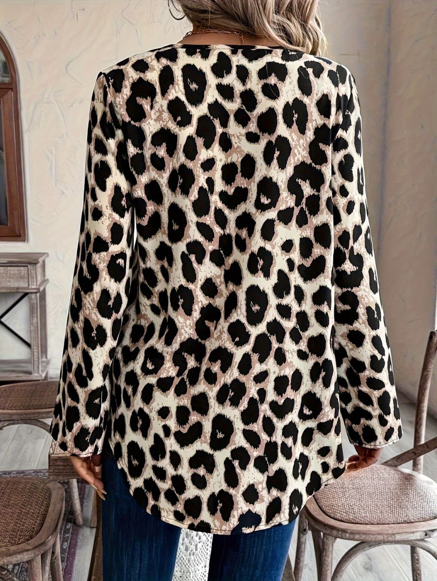 BLUSA CON ESTAMPADO LEOPARDO Blusa 12 Florebele