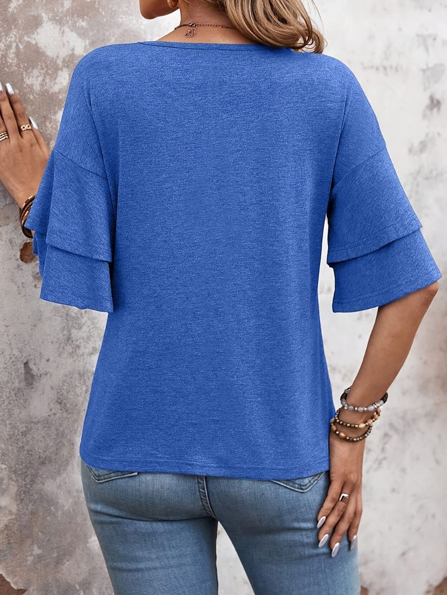 BLUSA CON MANGAS DE VOLANTES Blusa 11 Florebele