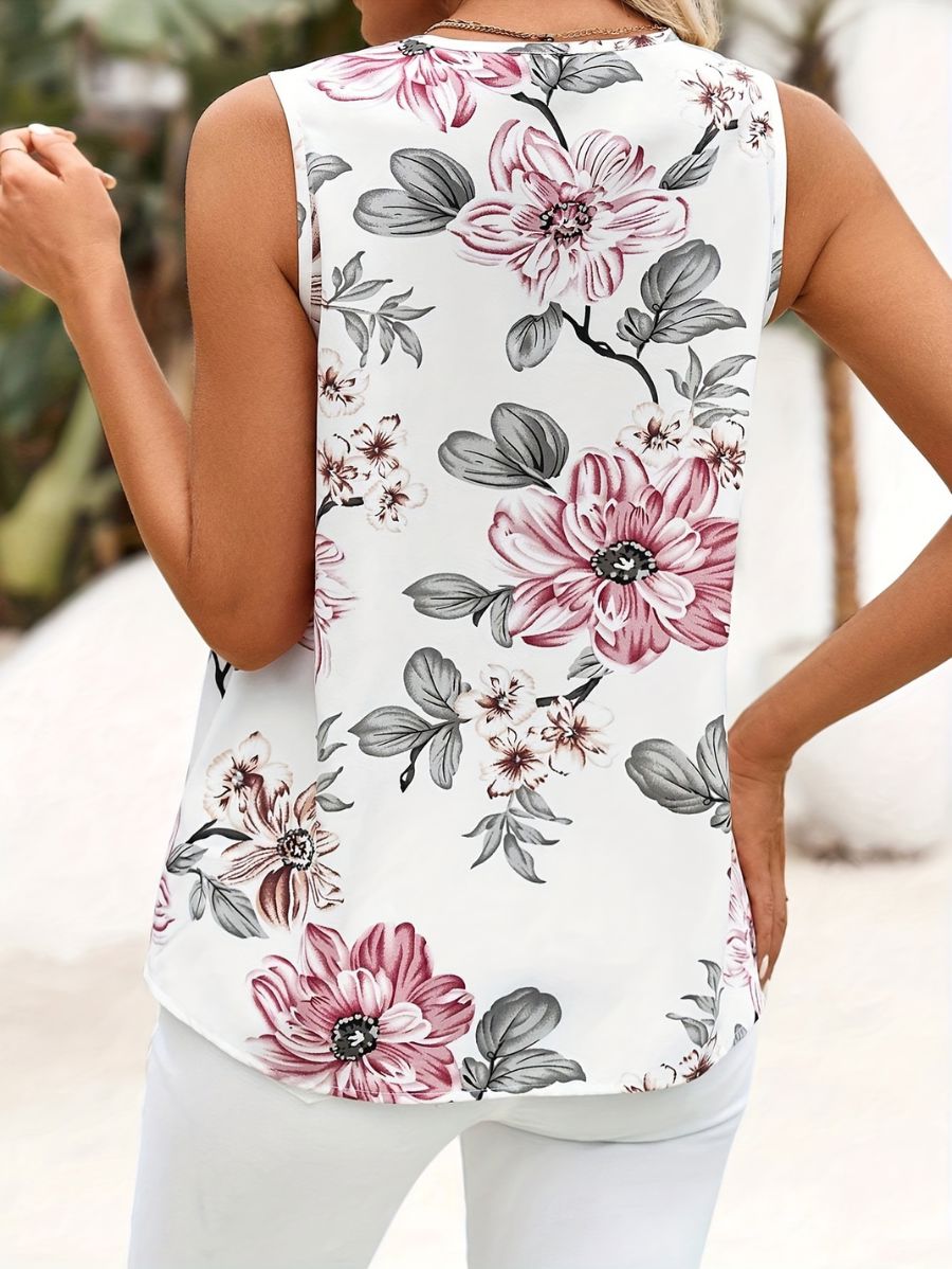 BLUSA SIN MANGAS FLORAL Blusa 36 Florebele
