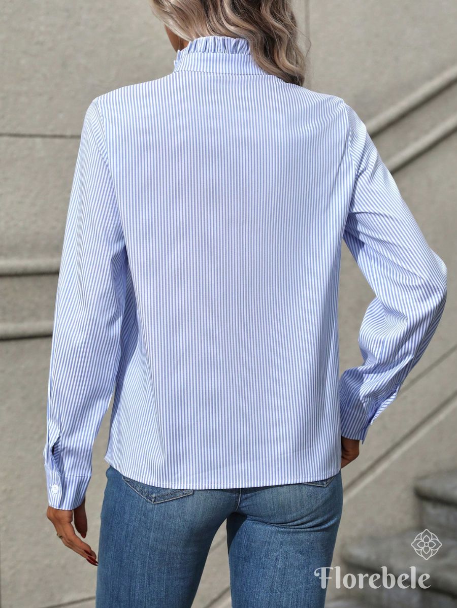 CAMISA A RAYAS CON VOLANTE Camisa 39 Florebele