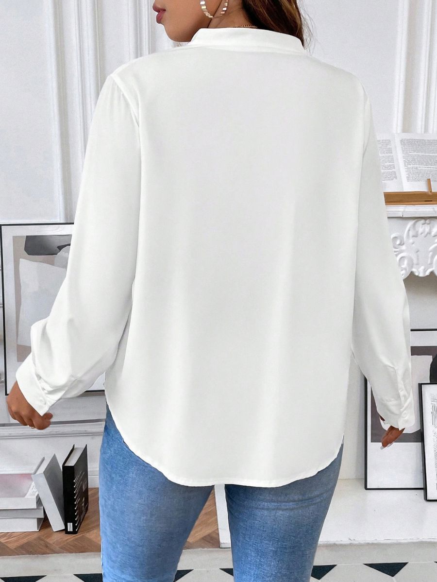 CAMISA CON ENCAJE Camisa Plus Size 15 Florebele