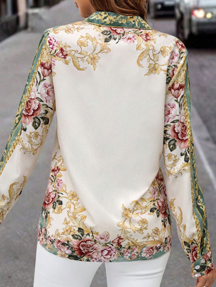 CAMISA CON ESTAMPADO FLORAL Camisa 20 Florebele