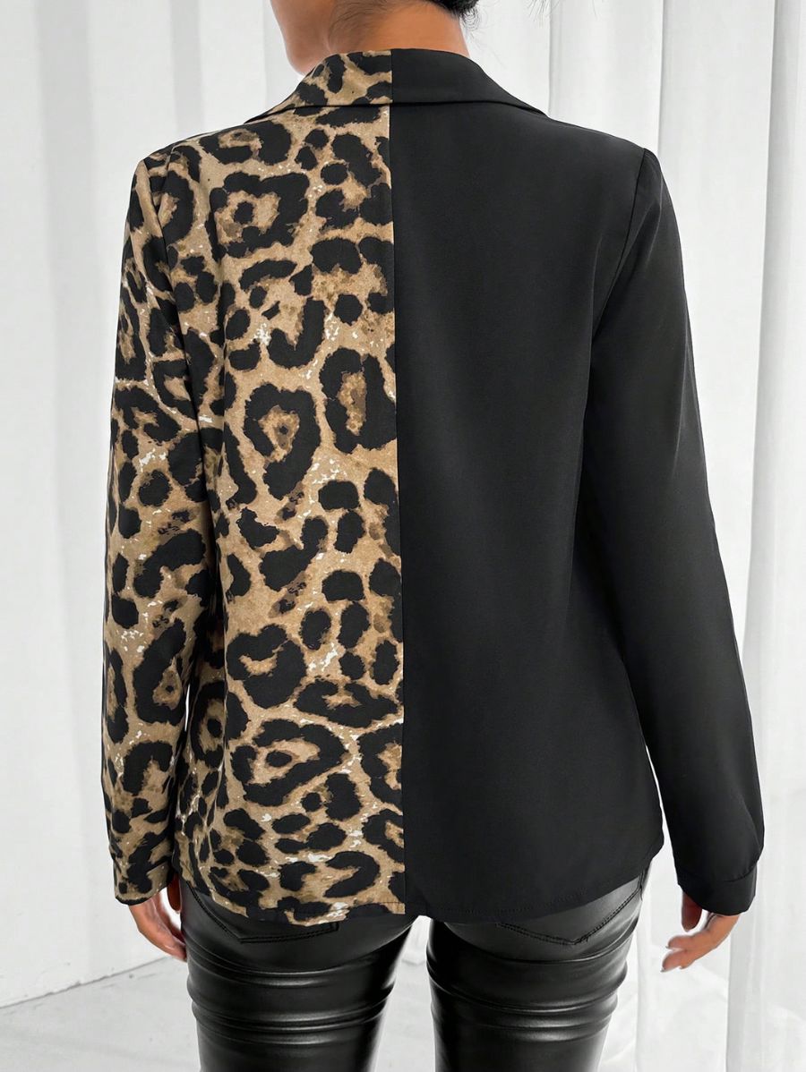 CAMISA CON ESTAMPADO LEOPARDO MANGA LARGA Camisa 15 Florebele