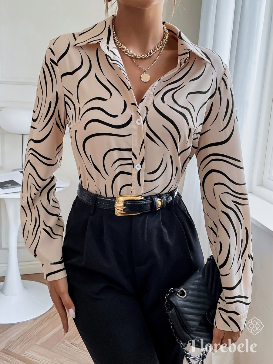 CAMISA CON ESTAMPADO MANGA LARGA Camisa 38 Florebele