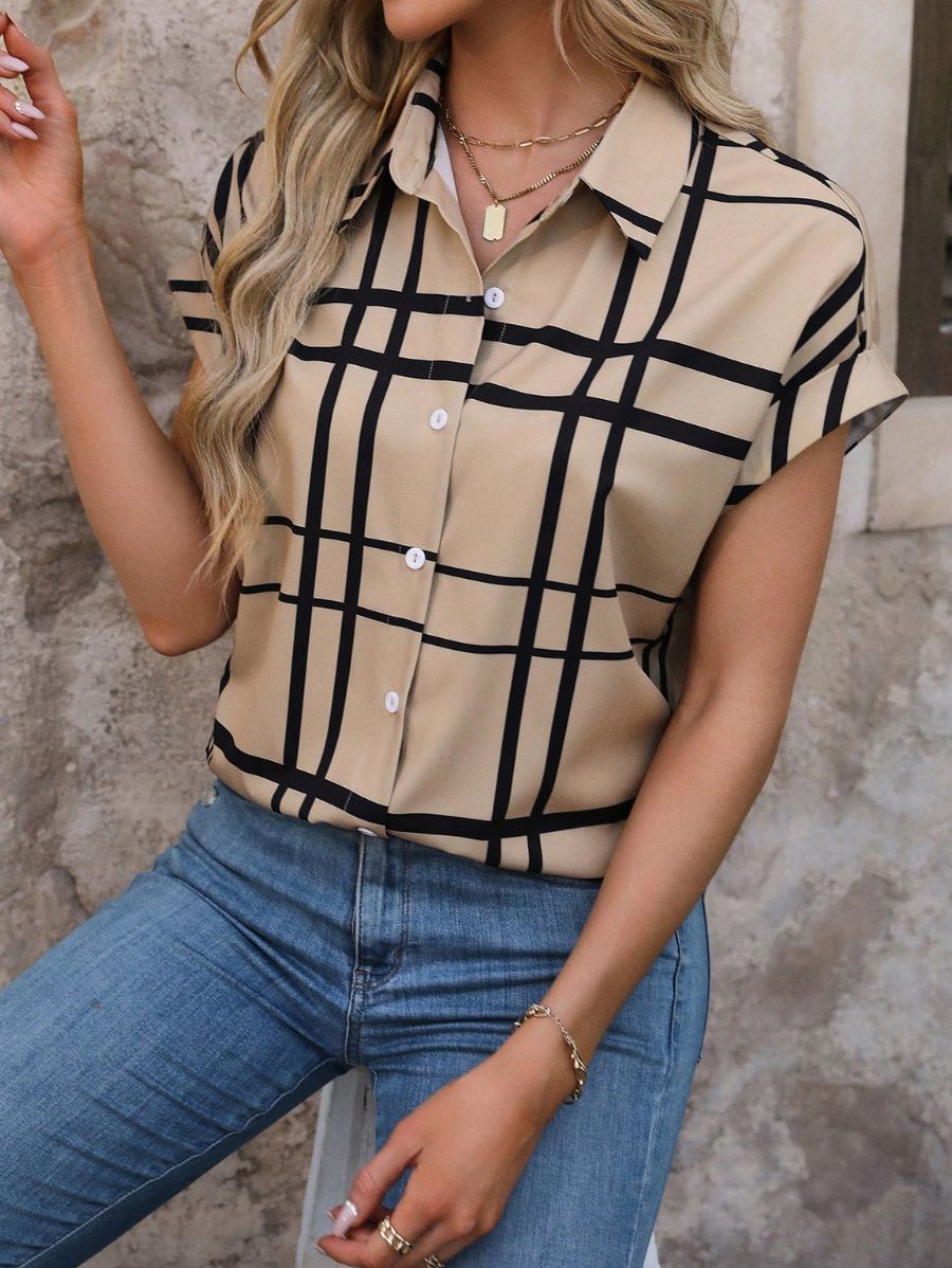 CAMISA MANGA CORTA A CUADROS Camisa 16 Florebele