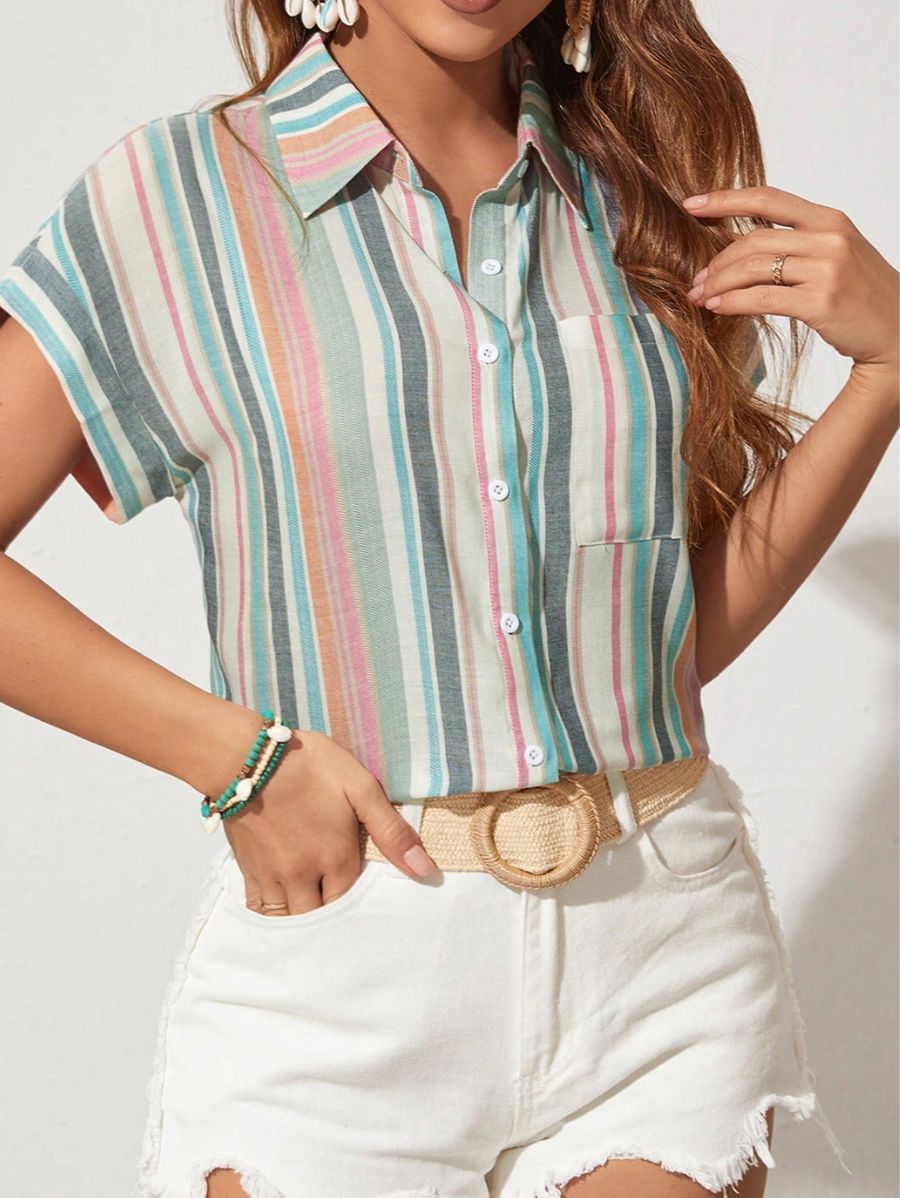 CAMISA MANGA CORTA COLORIDA Camisa 19 Florebele