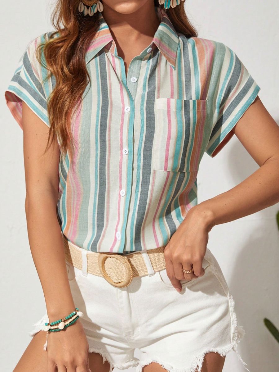 CAMISA MANGA CORTA COLORIDA Camisa 19 Florebele XS