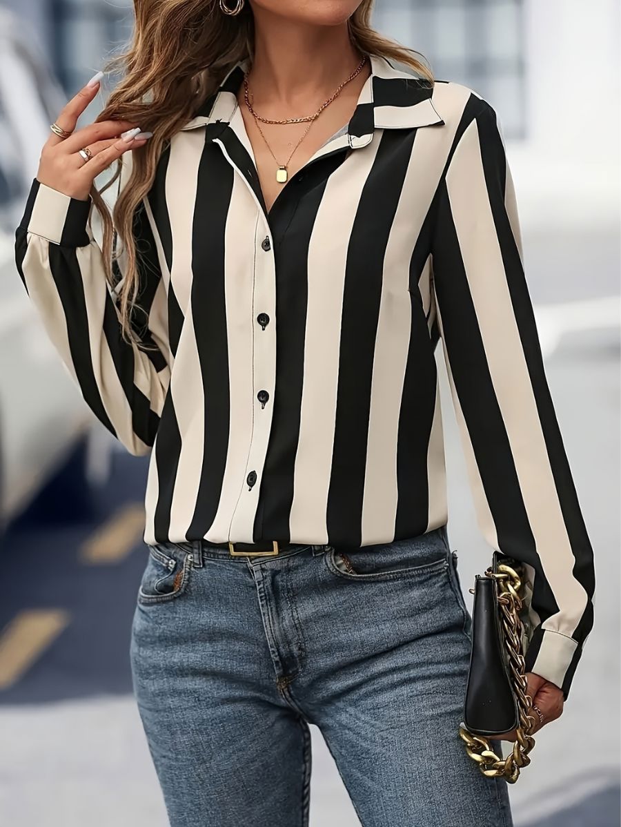 CAMISA MANGA LARGA A RAYAS Camisa 30 Florebele