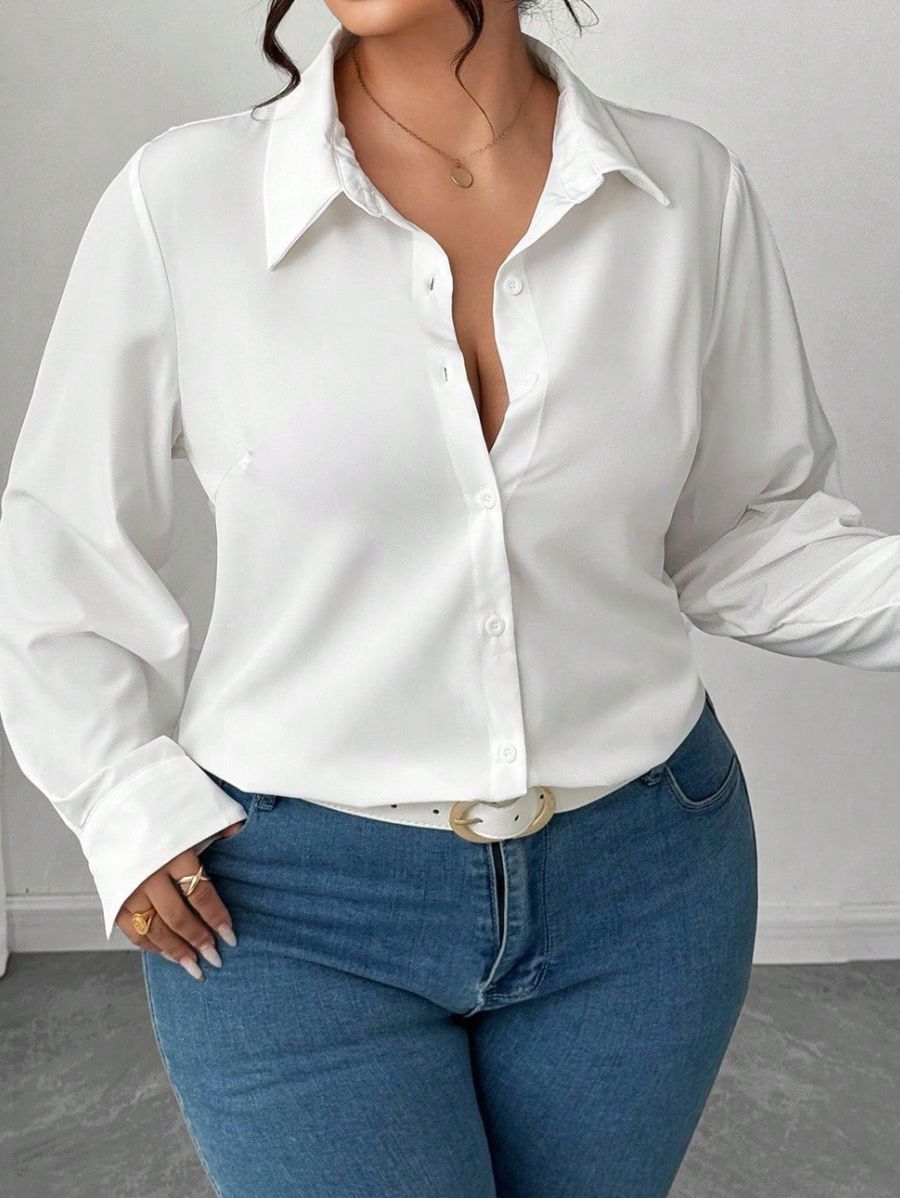 CAMISA UNICOLOR Camisa Plus Size 13 Florebele
