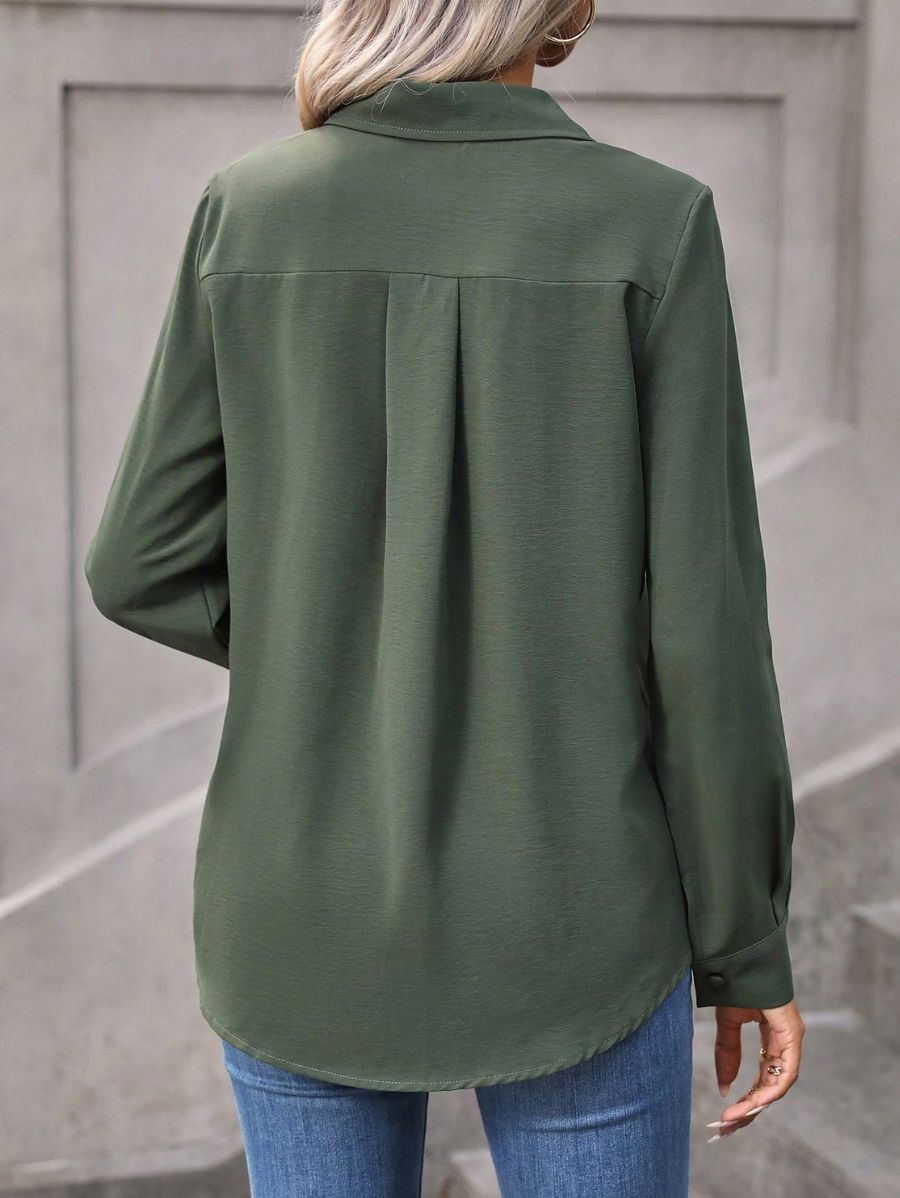CAMISA UNICOLOR CON BOTONES Camisa 05 Florebele