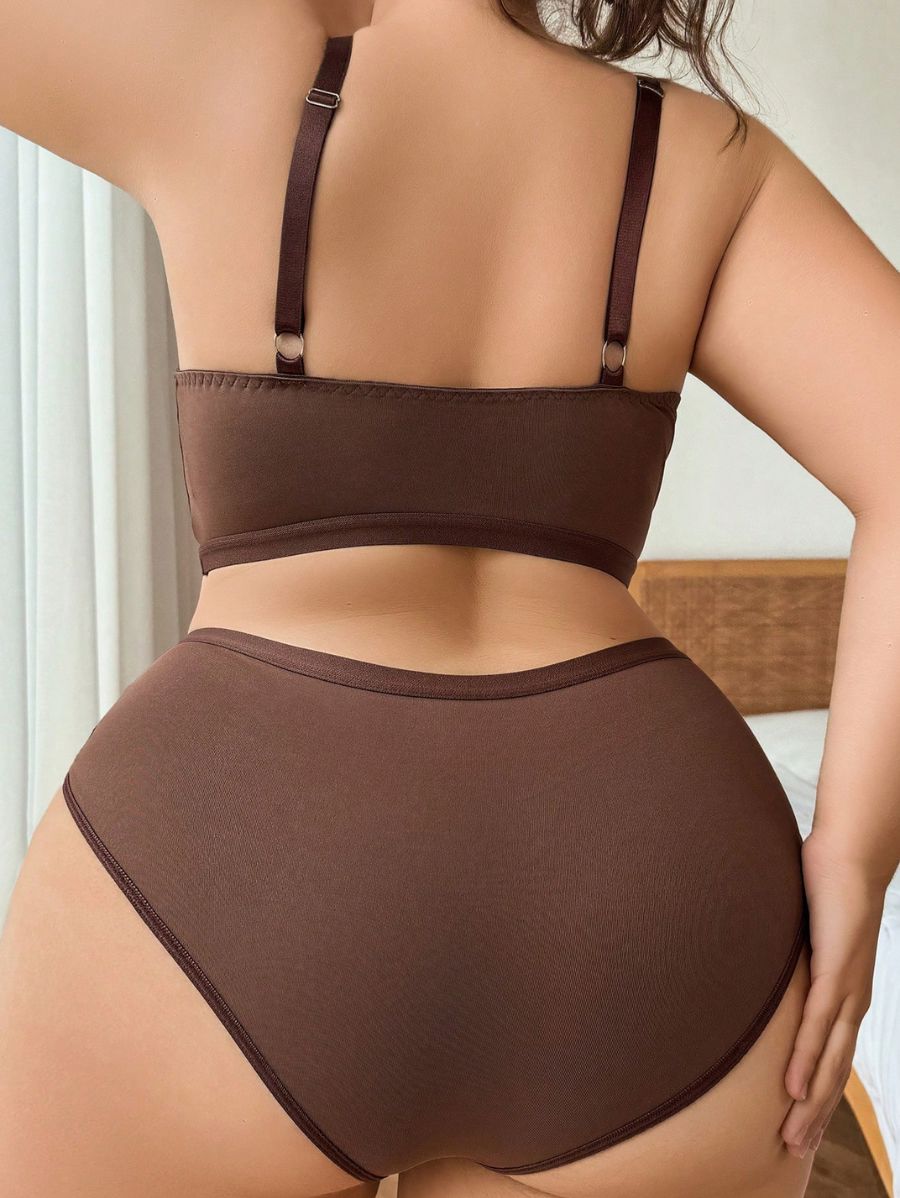 CONJUNTO CON DETALLE DE TIRANTES Lencería Plus Size 10 Florebele