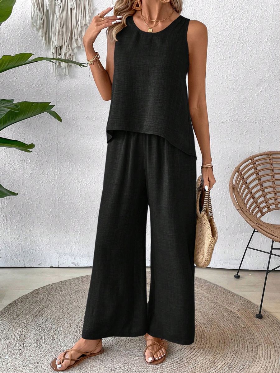 CONJUNTO CON DETALLE EN ESPALDA Conjunto 14 Florebele Negro S
