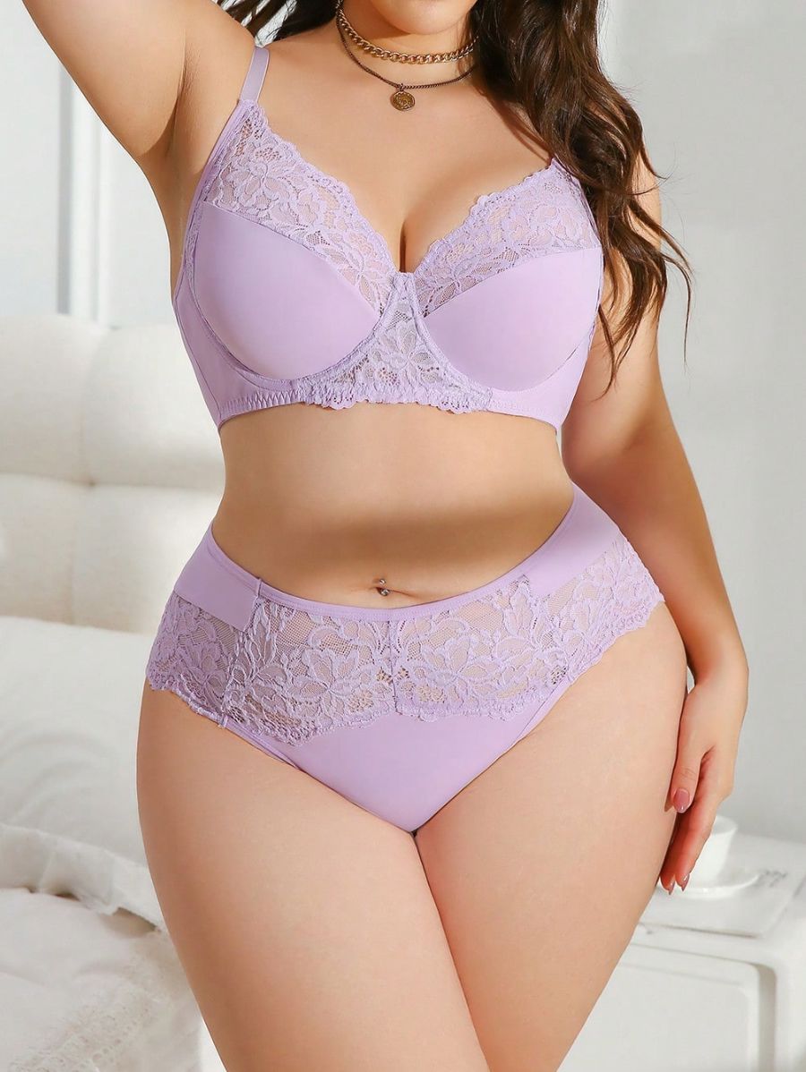 CONJUNTO CON ENCAJE Y ARO Lencería Plus Size 05 Florebele