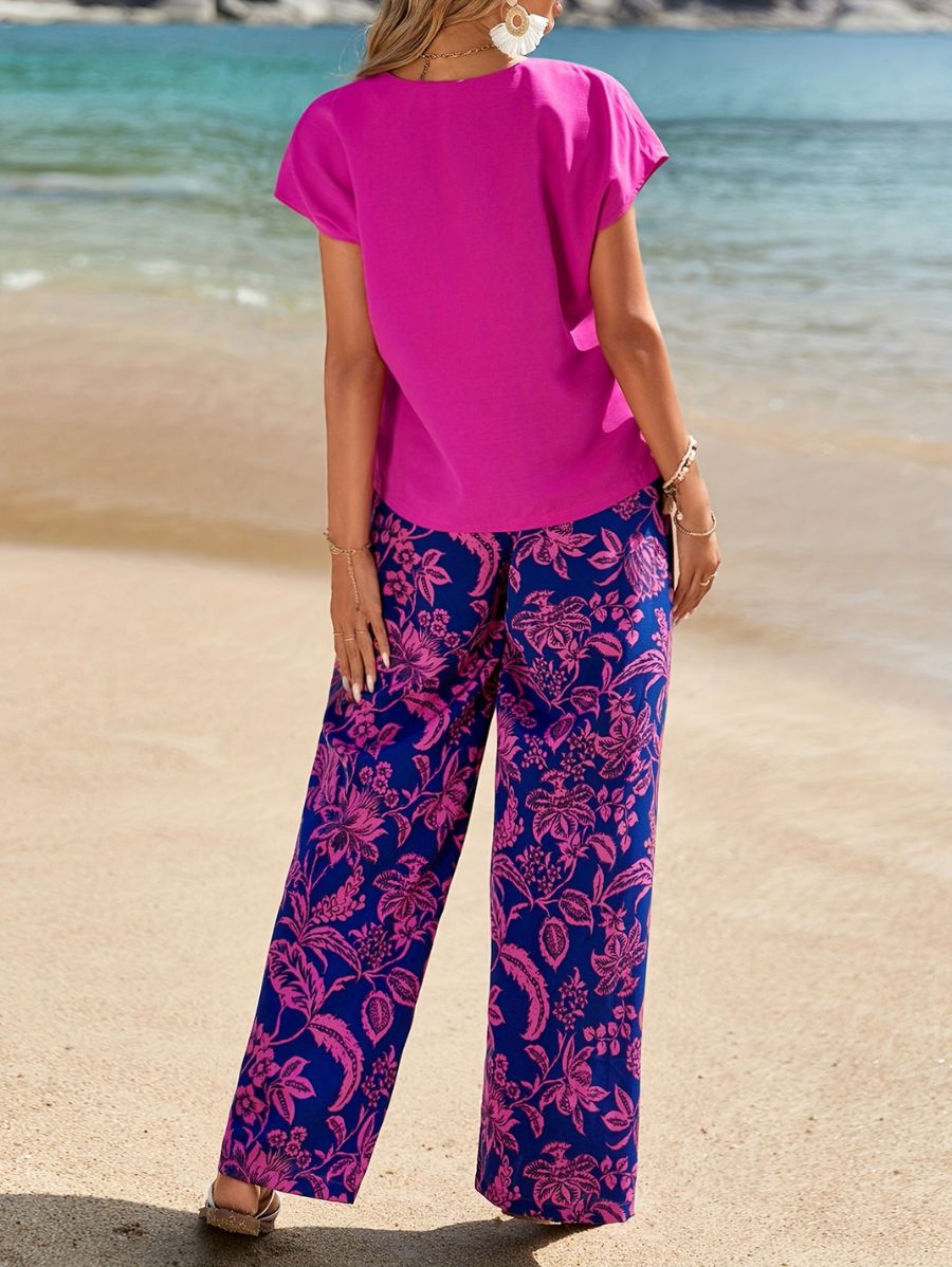 CONJUNTO CON ESTAMPADO FLORAL Conjunto 09 Florebele