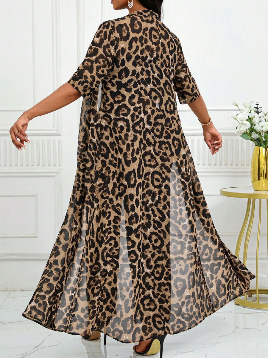 CONJUNTO CON ESTAMPADO LEOPARDO HOLGADO Conjunto 06 Florebele