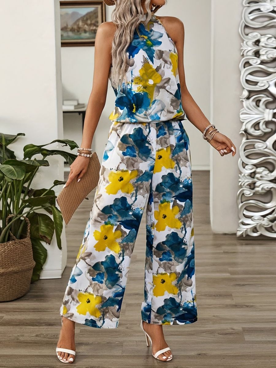 CONJUNTO SIN MANGAS CON ESTAMPADO FLORAL Conjunto 21 Florebele