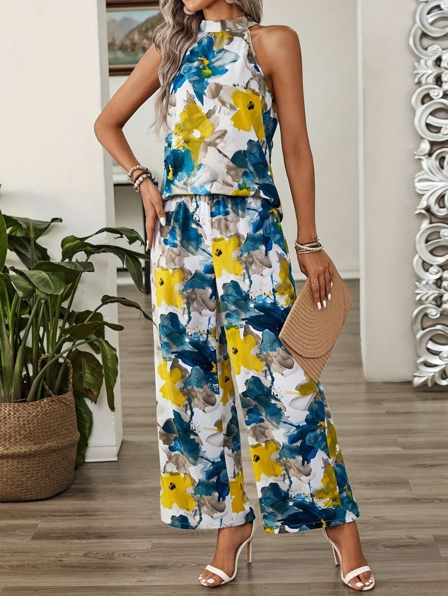 CONJUNTO SIN MANGAS CON ESTAMPADO FLORAL Conjunto 21 Florebele XS